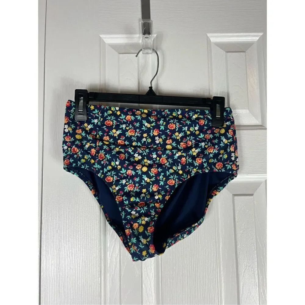 Lands End Womens Floral Swim Bottoms Size 8